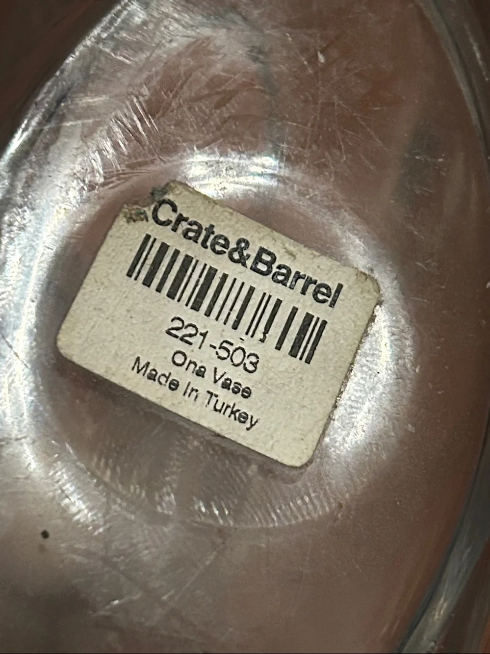 VTG Crate & Barrel ONA Clear Glass Donut Centerpiece Bowl - Home Dining RARE HTF
